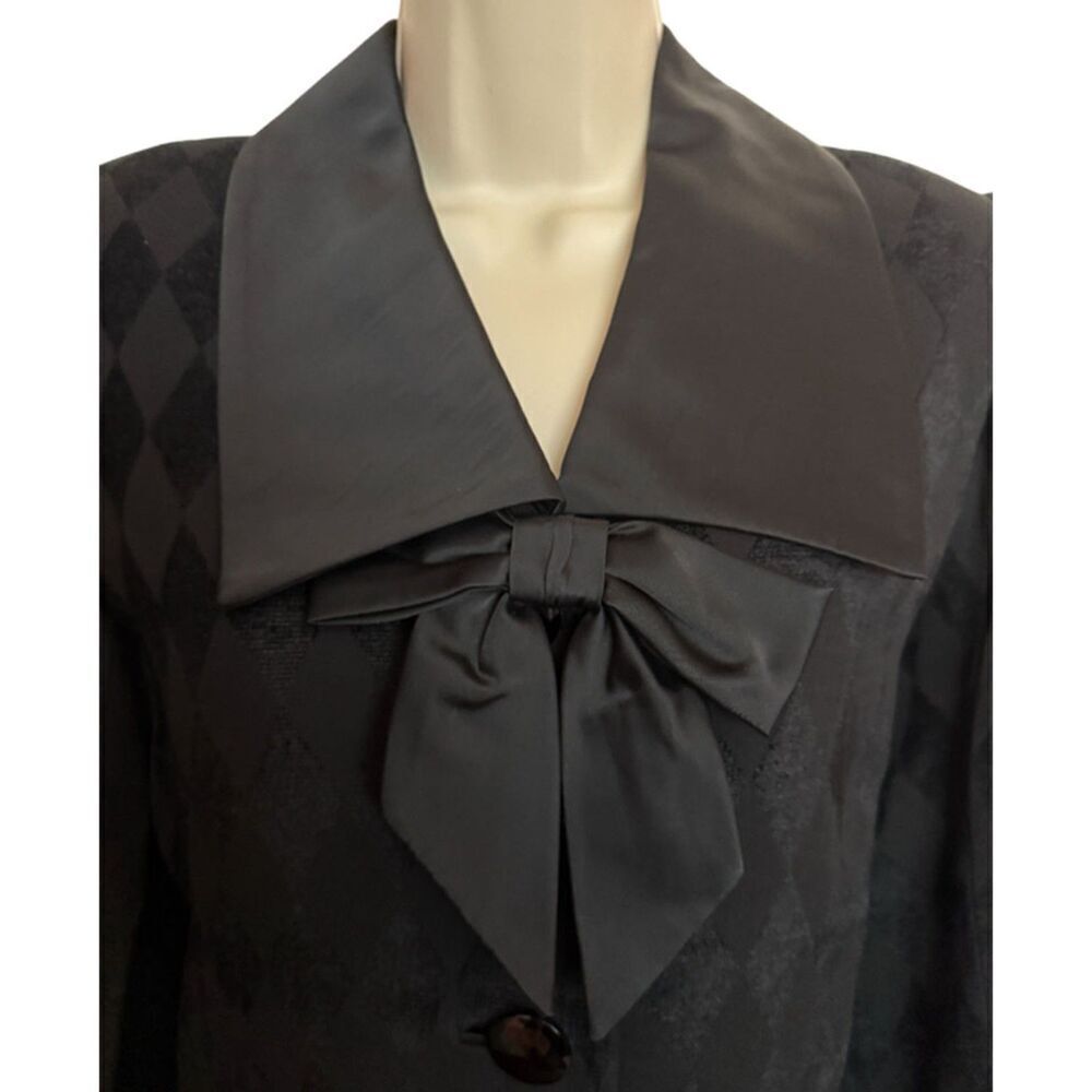 Black Jester Pattern Milano Blazer Size 40 / US 6 - Picture 5 of 12